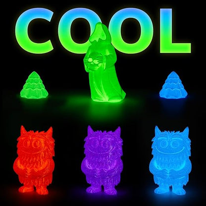 AMOLEN Silk Glow in The Dark Filament Multicolor, Glow Filament Silk Green - Image 6