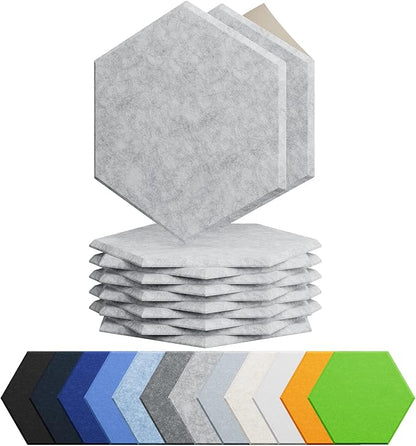 12 Pack Acoustic Panels Self Adhesive Sound Proof Foam, High Density Sound by Amantech