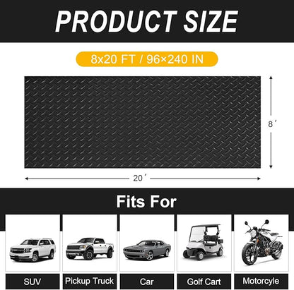 8x20 FT Garage Floor Mat, 2.8mm Thickened Flooring Roll - Image 2