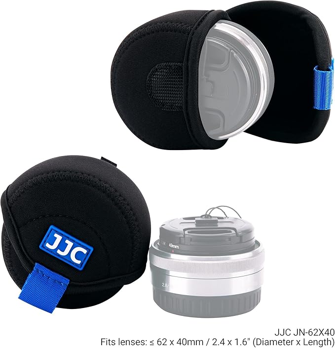 JJC Water Resistant Neoprene Camera Lens Pouch Case, Fold-Over Lens Bag - Image 2