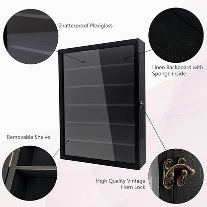 Shadow Box Frame with Removable Shelves, Coins Military Medals Pins Wedding - Image 4