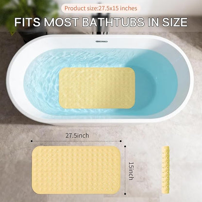 Anti-Slip Bathtub Shower mat, 27.5×14.5（Approximately 70×37cm） inch Soft - Image 3