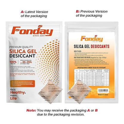 20g x 15 packs Fonday Rechargeable Silica Gel Desiccant Packets Food Grade Fast - Image 9