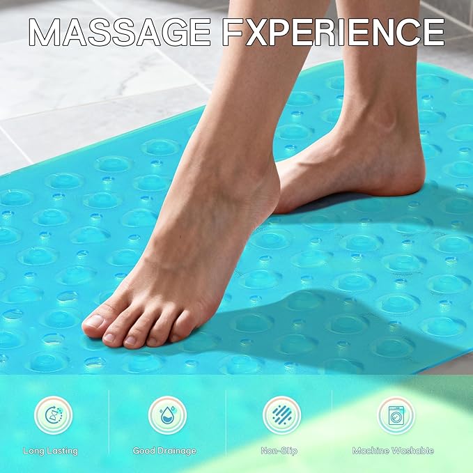 Anti-Slip Bathtub Shower mat, 39.3×15.7 inch（Approximately 100 × 40cm） Soft - Image 6