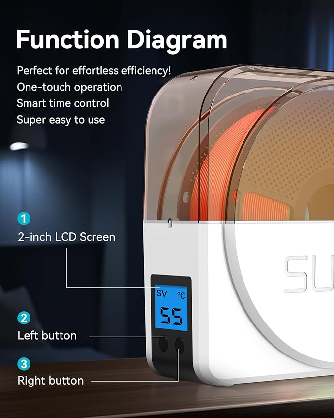 SUNLU Official Filament Dryer S1 Plus, Built-in Circulation Fan, 3D Printer - Image 4