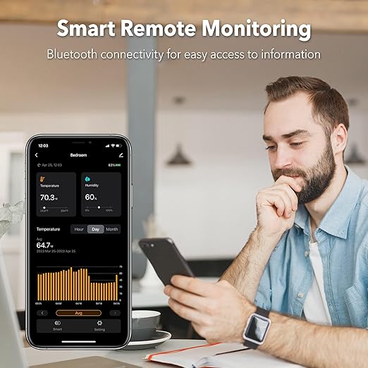 BN-LINK Bluetooth Hygrometer Thermometer, Indoor Temperature Humidity Monitors - Image 6