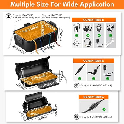 RESTMO 2 Pack Outdoor Waterproof Electrical Box, Weatherproof Connection Box - Image 7