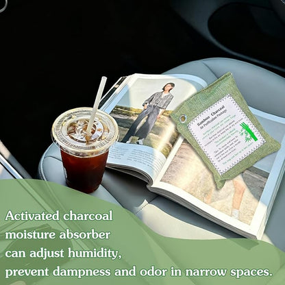 Bamboo Charcoal Air Purifying Bag, Activated Charcoal Odor Absorber Moisture - Image 2