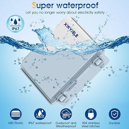 Waterproof Outdoor Project ABS Plastic Junction Box IP67 Weatherproof Dustproof - Image 2