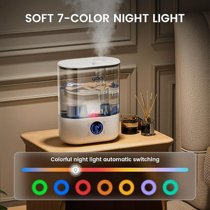 QIDO Top Fill Humidifiers for Bedroom, 5 L Cool Mist 36H Super Long Time - Image 8