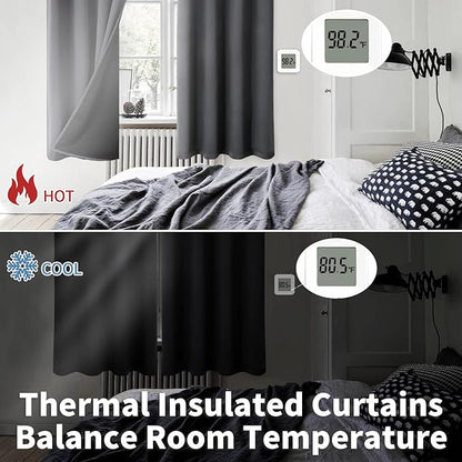 BGment 100% Blackout Curtains 108 Inch Long 2 Panles Set, Thermal Insulated - Image 4
