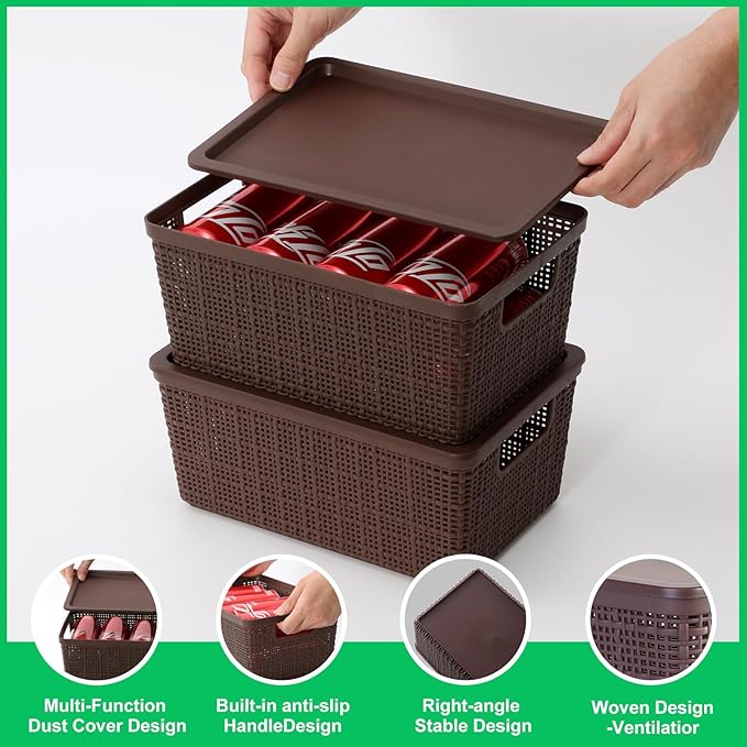 6 Pack Plastic Storage Baskets - Image 4