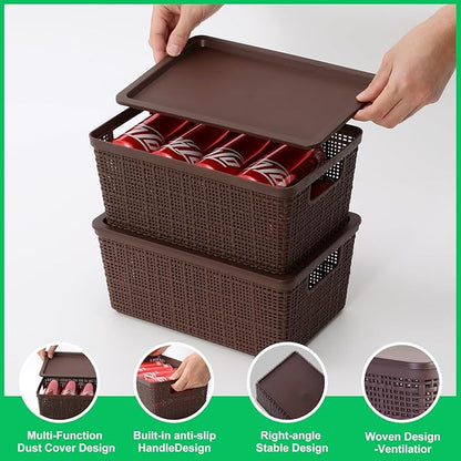6 Pack Plastic Storage Baskets - Image 4
