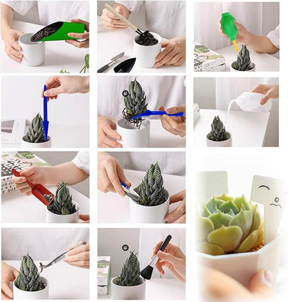 GXXMEI 20PCS/Set Succulent Tools Set, Mini Garden Tool Set, Transplanting Tools - Image 4