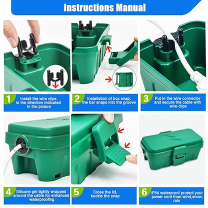 Hrensaw Small Weatherproof Electrical Connection Box, Outdoor Electrical Box - Image 6