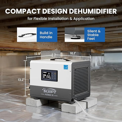 Crawl Space Dehumidifier with Pump, 70 Pints Energy Star Commercial - Image 5