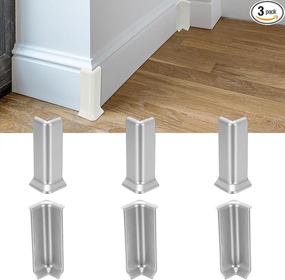 uxcell Self Adhesive Baseboard Corner Blocks, 4.07 Inch Wall Edge Corner by uxcell