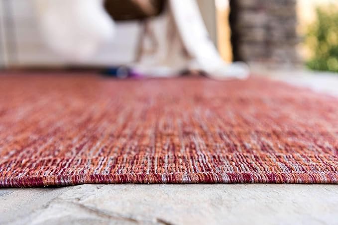 Unique Loom Collection Casual Transitional Solid Heathered Indoor/Outdoor - Image 3