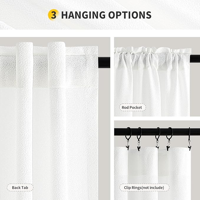 MIULEE White Thermal Insulated Curtains 72 Inches Long 2 Panels Set - Image 7