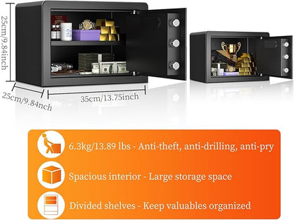 WASJOYE Home Cabinet Safe Box, 1.2 Cu Ft Small Home Safe Box, Cabinet Safe Box - Image 5