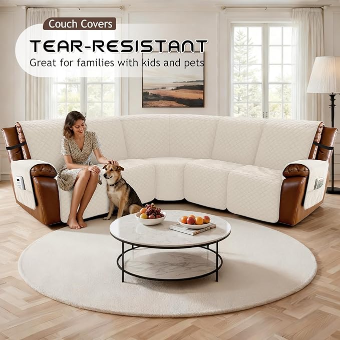 Arfntevss Waterproof Recliner Sectional Couch Covers - Image 7