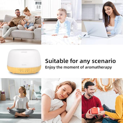 300ML Essential Oil Diffuser, Quiet 8 Hours Operation, 7-Color LED Light - Image 5