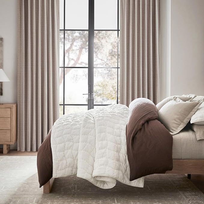 Primitive Linen Curtains for Living Room 96 Inches Long, Rustic Country Style - Image 7