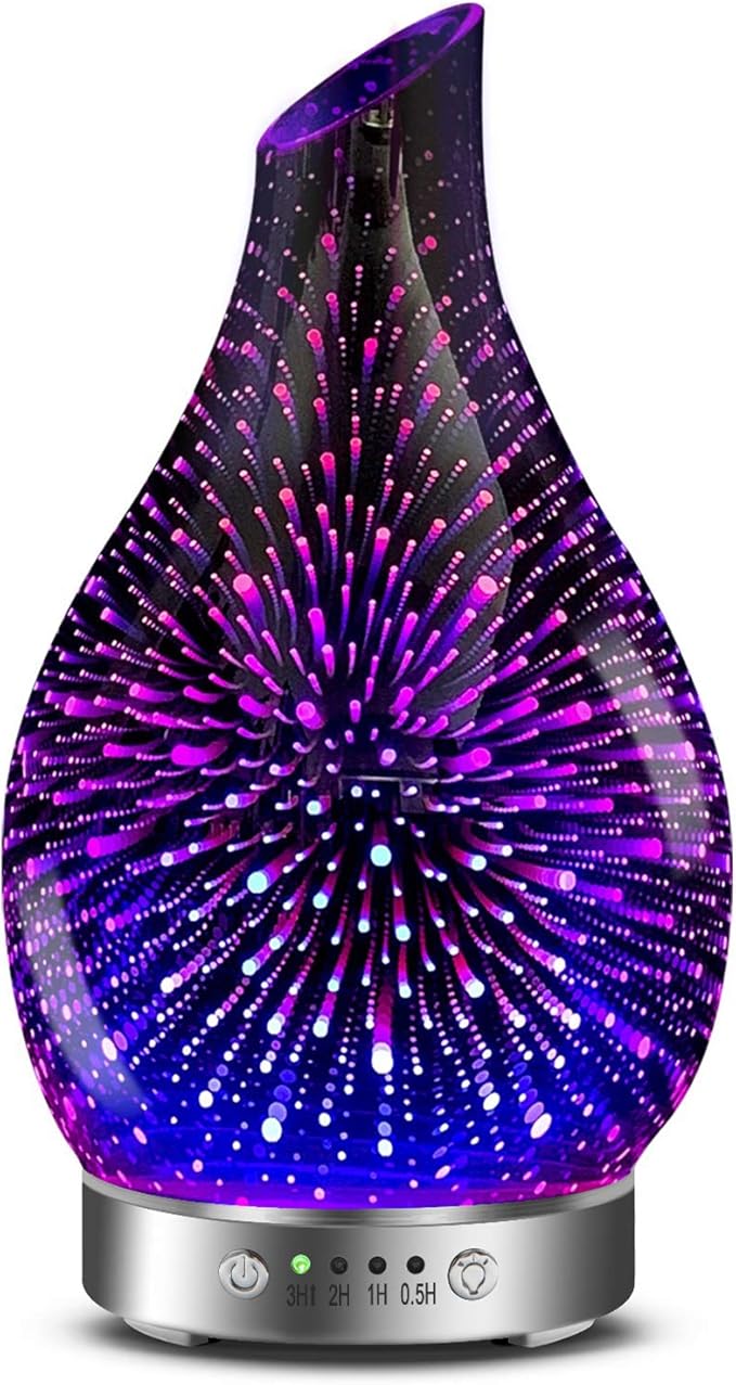 MAXWINER Essential Oil Diffusers Ultrasonic 3D Glass Aromatherapy Diffuser by MAXWINER