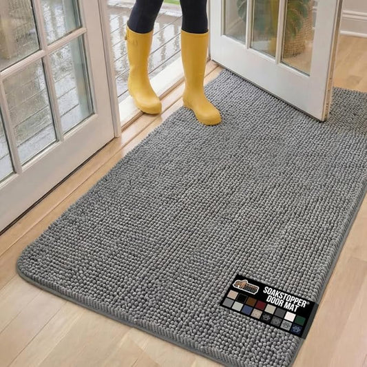 GORILLA GRIP SOAKSTOPPER Dog Door Mat, 60x36 Machine Washable Rug Absorbent by GorillaGrip