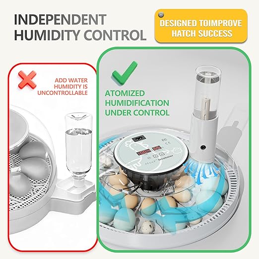 MeeF incubators for Hatching 28 Eggs, Independent atomizing humidifier - Image 3