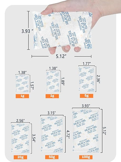 5 Gram Color-Indicating Silica Gel Packets, Premium Food Grade Desiccant - Image 6