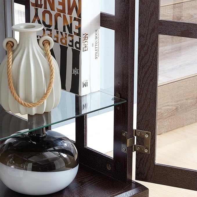 Lighted Glass Curio Cabinet - Image 9
