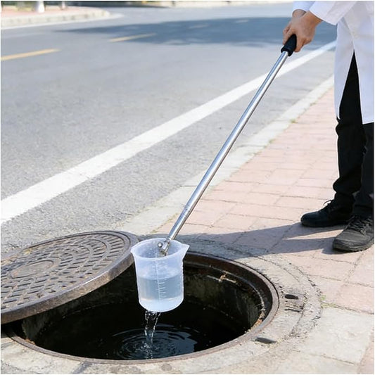 ERRULAN Water Sample Collection Pole PVC, Vertical Swing Telescopic Water by ERRULAN