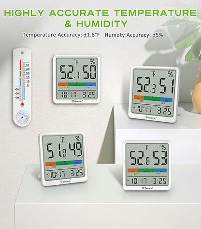 Geevon Digital Indoor Thermometer Hygrometer, Wireless Temperature Humidity - Image 3