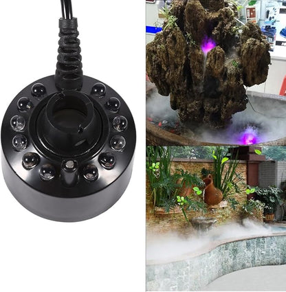 24V Color Changing 12 LED Mister Fogger Water Fountain Mini Mist Maker Pond Fog - Image 5