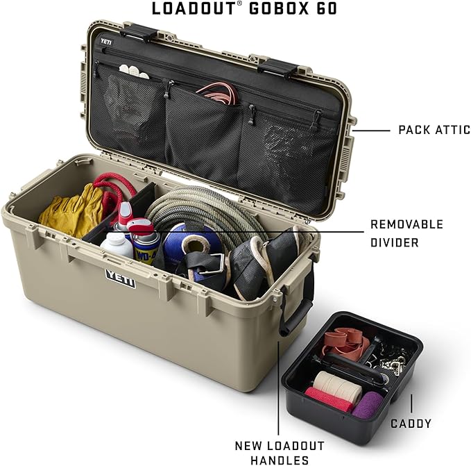 YETI LoadOut GoBox Collection, Divided Waterproof Cargo Cases, Gobox 60 - Image 2