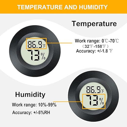 3 Pack Mini Hygrometer Thermometer Digital Humidity Meter Indoor/Outdoor - Image 3