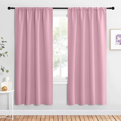 NICETOWN Blackout Curtains for Living Curtains, Rouge Pink, 2 Panels, 42 by 72 by NICETOWN
