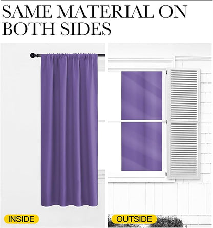 NICETOWN Living Room Curtains, Lilac Purple, 1 Pair, 70 x 84-inch, Home - Image 5
