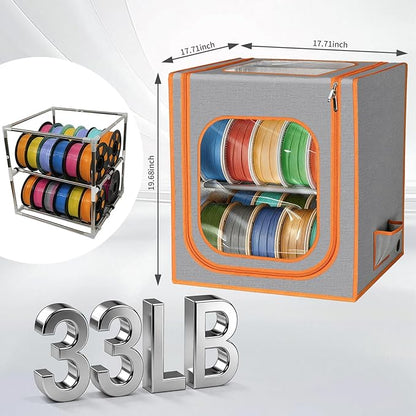 3D Printer Filament Storage Box- 2 Tiers Metal Filament Storage Rack - Image 5