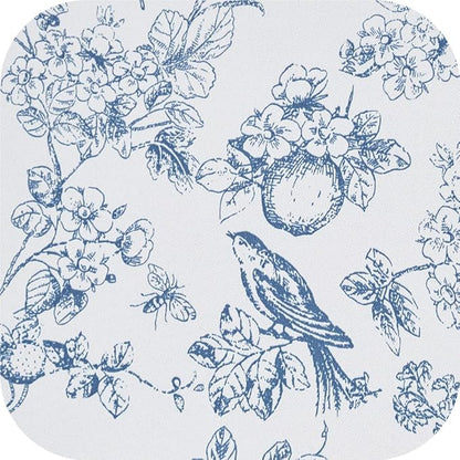 jinchan 95% Blackout Floral Curtains 84 Inches Long, Printed Flower Blue - Image 8