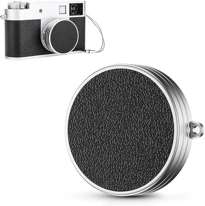 Fuji X Half Leather Texture Lens Cap, Aluminum Anti-Dust Anti-Scratches by JJC