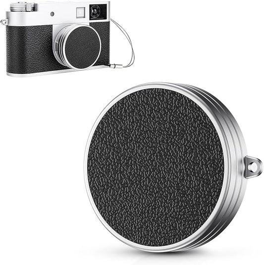 Fuji X Half Leather Texture Lens Cap, Aluminum Anti-Dust Anti-Scratches by JJC