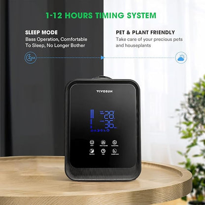 VIVOSUN 4.5L 2-in-1 Cool & Warm Mist Ultrasonic Humidifier - Image 4