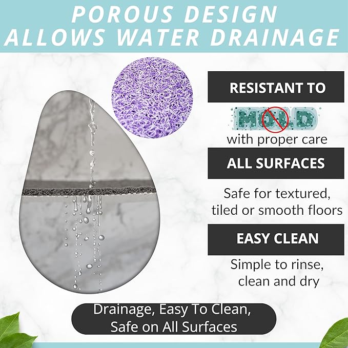 ENKOSI Loofah Non-Slip Shower and Bath Mat - Image 4