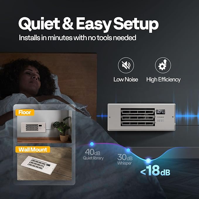 VIVOHOME 4'' x 12'' Opening Register Booster Fan - Image 7