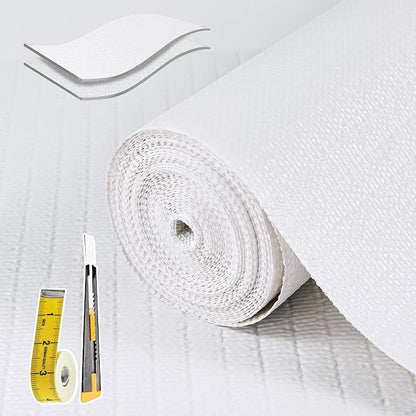 Shelf Liners for Kitchen Cabinets Non Adhesive Drawer Liner 23.6in x 30FT Pure by Adwann