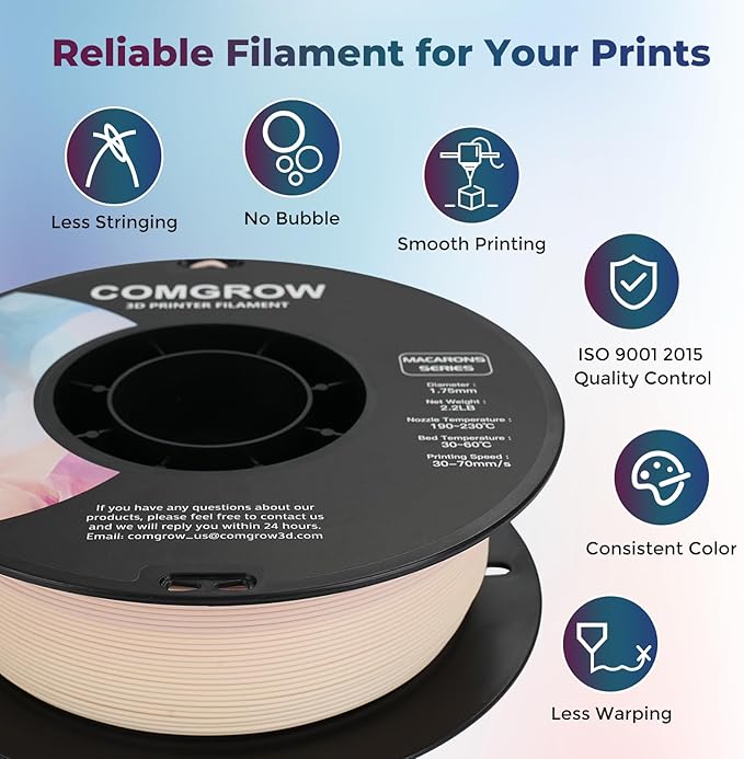Comgrow PLA 3D Printer Filament, Durable and Stronger 3D Printer PLA Filament - Image 4