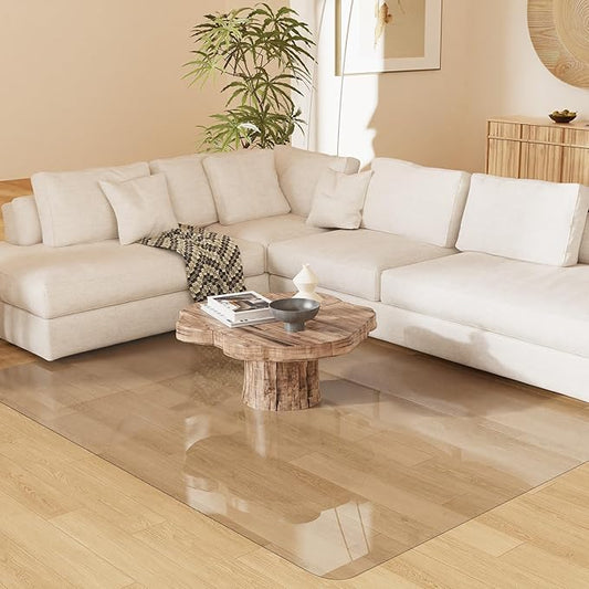 6'×9' Crystal Transparent Floor Mat by Unknown