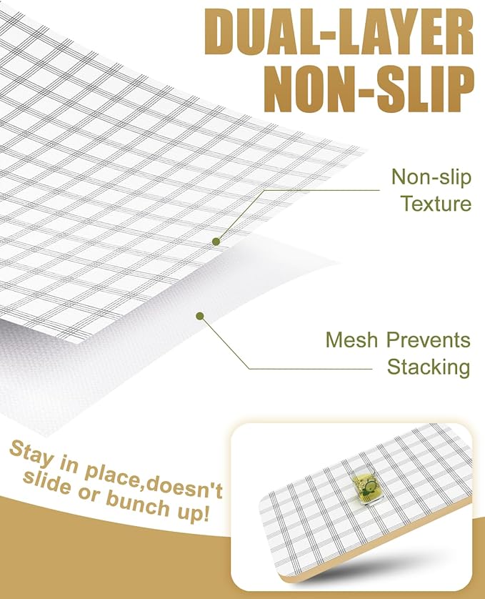 Shelf Liners for Kitchen Cabinets Non-Adhesive, Non-Slip Thickened Shelf Paper - Image 3